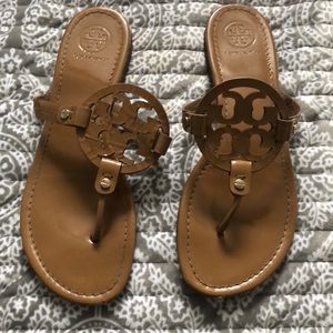 Tory Burch Miller patent leather, tan. Size 10